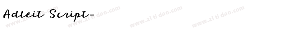 Adleit Script字体转换
